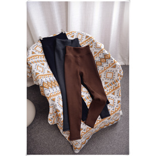 秋冬加绒高腰瑜伽裤 加厚版 羊毛桑蚕丝打底裤 弹力裤 墨渲臻品