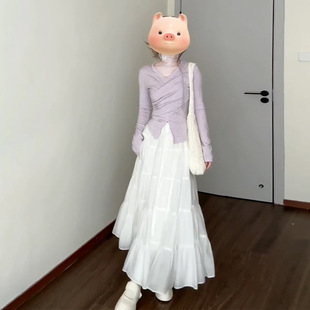 2025踏青游玩温柔风穿搭配连衣裙子女初春季小个子气质长裙套装