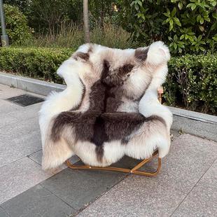 户外椅子坐垫露营毛毯垫地垫摺叠椅躺椅沙发垫子长毛仿真驯鹿垫
