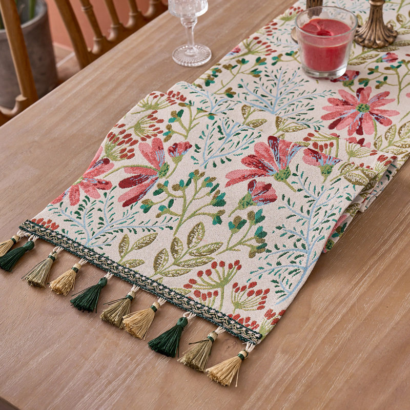 2026新年美式复古桌旗餐桌布长条装饰布电视柜防尘盖布跨境亚马逊,居家布艺,挂毯/壁毯,淘宝优惠券,粉丝福利购,淘宝优惠卷