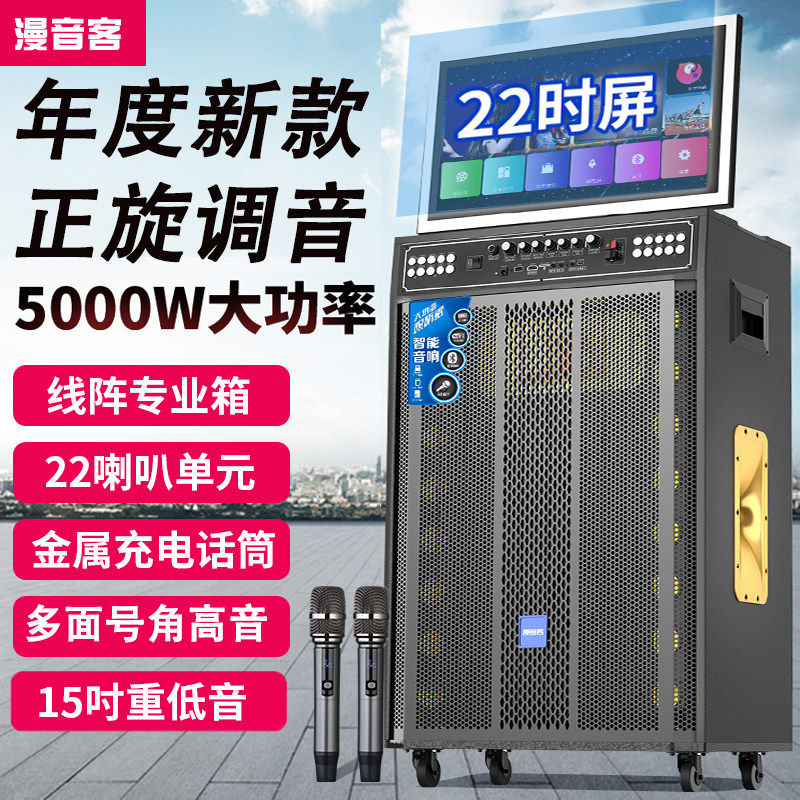 德国进口柏林之声音响户外k歌音箱一体机广场舞KTV音响带显示屏直