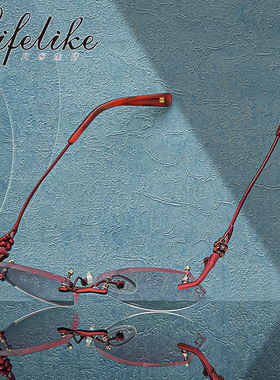 魅影YQ95038 lifelike钻石无框切边女奢华定制近视高散光无框眼镜