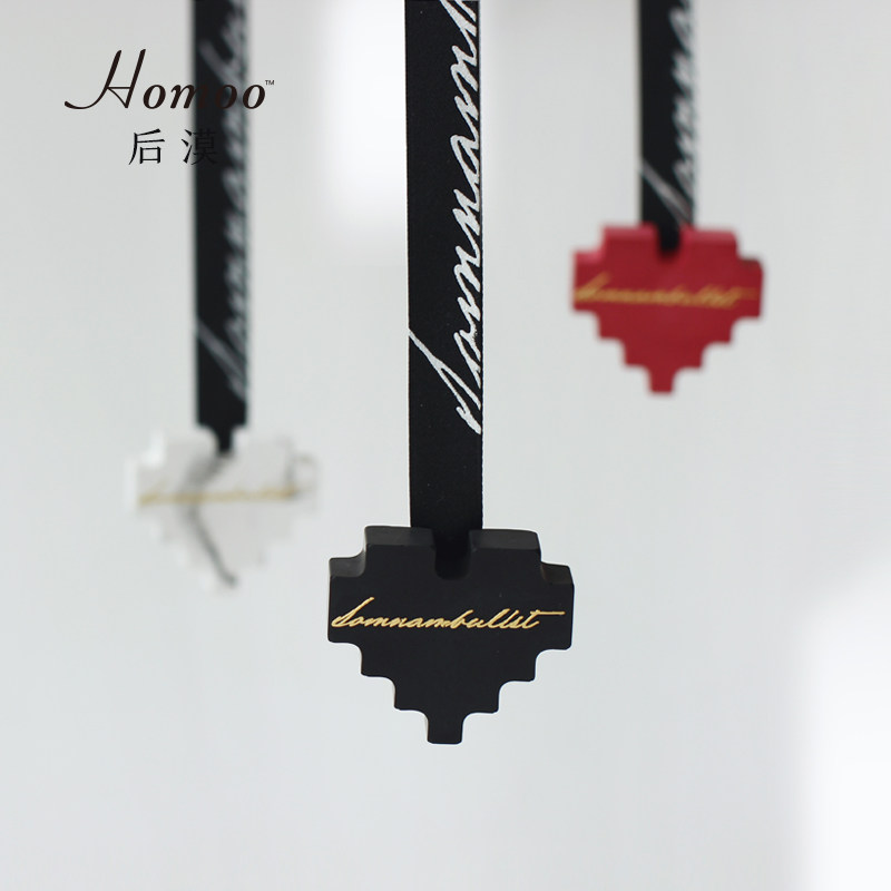 homoo创意新奇设计师车载挂件空调出风口扩香汽车饰品像素心礼物