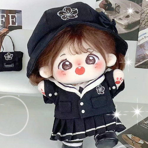 女娃海军风裙子棉花娃娃换装