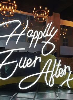 Happily Ever After Neon SIgn Wedding Party Decor LED霓虹灯