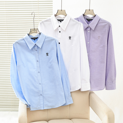 赵露思同款2025秋冬新款女装学院风优雅休闲长袖衬衣TTYA258TW1K