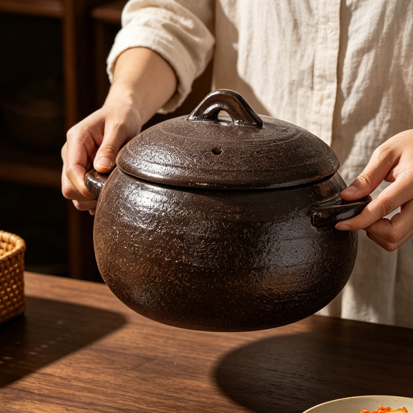 砂锅复古黑陶砂锅耐高温干烧不裂家用燃气煲汤锅炖肉煮粥专用锅