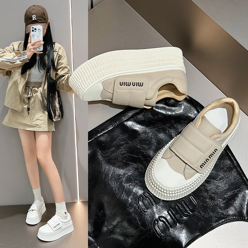 真皮小白鞋女2025春季新款厚时尚休闲鞋