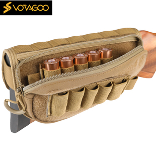 VOTAGOO 战术散弹袋S686散弹XM1014枪托870子弹收纳袋S1897弹药包