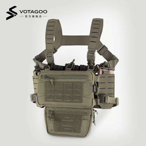 MK4战术多功能胸挂背心快拆附包