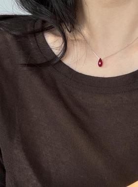 红泪之珠S925纯银水滴项链