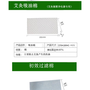 柏维艾灸焊锡烟雾净化器初效过滤棉吸油BOVH100A/J300A/J400A耗材