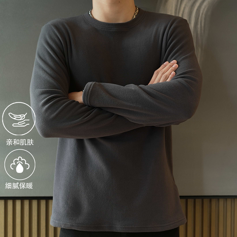 ReMake “P100绒打底套装”圆领秋冬保暖新款抓绒衣抓绒裤套装