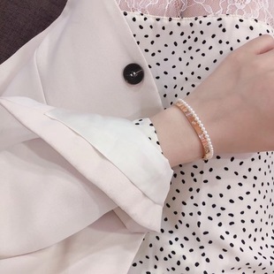 MISSLI天然淡水小珍珠14k包金百搭清新精致简约