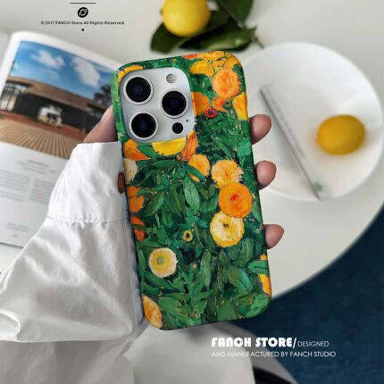 金盏花文艺夏适用iphone12/13/14/15/16promax华为mate40/50/60小米磨砂精孔轻薄IMD软壳手机壳超好看