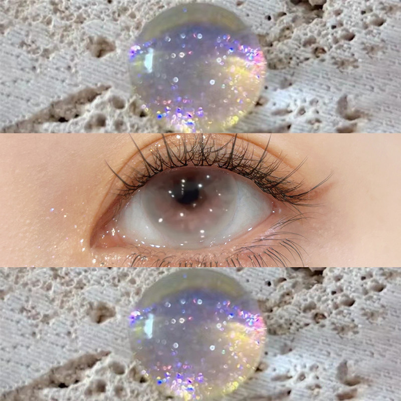 无锁边美瞳透光白桃纯欲日抛10片小直径大隐形眼镜正品官方旗舰店