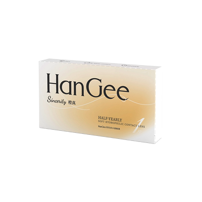 HanGee狗狗眼美瞳半年抛大直径14.5mm隐形眼镜正品官网棕色自然