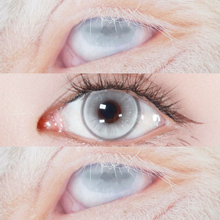 万圣节白色美瞳cos日抛混血显色灰隐形眼镜正品官方旗舰店带度数