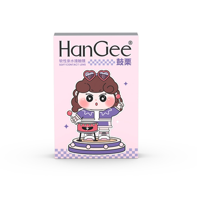 HanGee黑色美瞳月抛自然款小直径大纯欲隐形近视眼镜带度数旗舰店