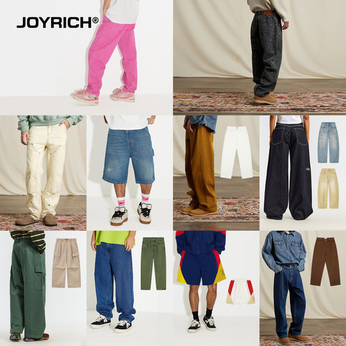 JOYRICH美式街头黑色牛仔弯刀裤