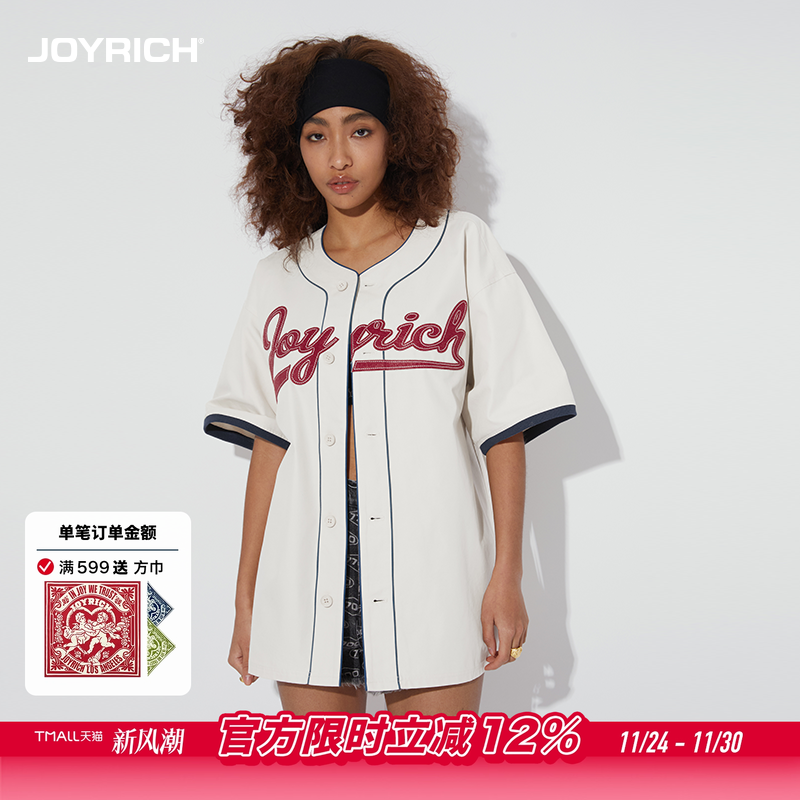 美式街头短袖Joyrich复古logo