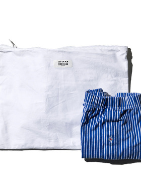 日本PUEBCO白色收纳袋拉链袋棉制洗漱包随身便携收纳包