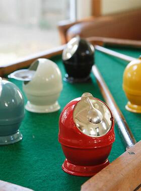 日本DULTON 金属单耳桌面球形翻盖烟灰缸彩色个性创意送礼礼物