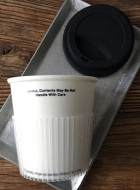 日本PUEBCO新款陶瓷水杯纸杯造型个性简约牛奶咖啡杯办公室家用