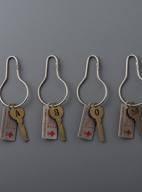 进口日本candy design血型车钥匙扣环汽车钥匙圈男士个性挂件急救