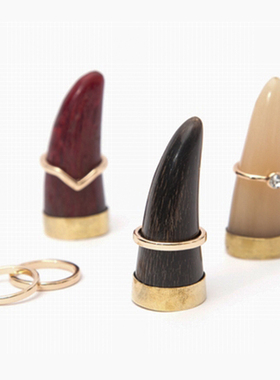 零选 日本amabro牛角戒指架 办公卧室客厅家居装饰品摆件装饰工艺