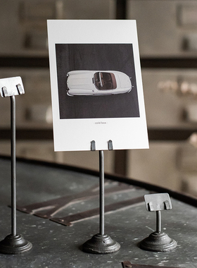 进口日本PUEBCO复古铁艺卡片夹照片夹铸铁名片夹便条夹子开店展示