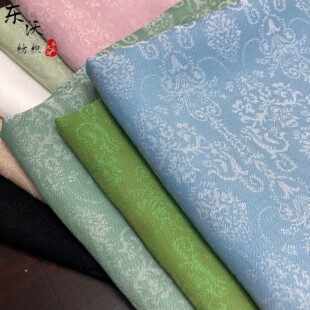 宫廷风新款法式双色暗纹提花布复古洛丽塔洋装礼服连衣裙旗袍面料