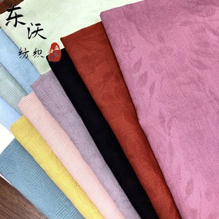 人棉提花面料仿花罗暗纹棉布有垂感民国风月份牌旗袍汉服服装面料