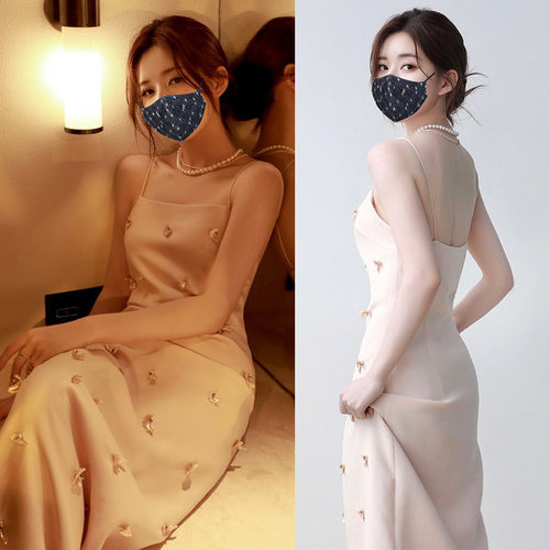 吊带连衣裙女长裙收腰修身包臀