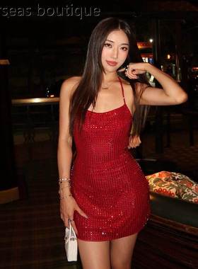 Backless sleeveless halter dress圣诞节方领露背无袖挂脖连衣裙