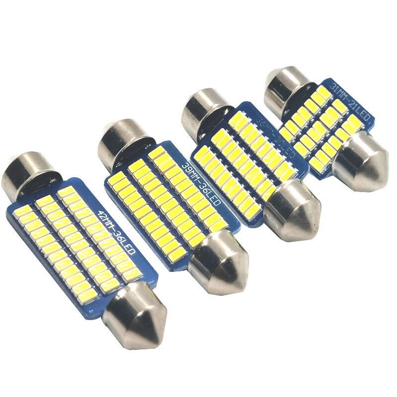 자동차 독서 전구 LED 실내 조명 조명 인테리어 하이라이트 수정 번호판 조명 트렁크 라이트 12V 더블 팁 라이트