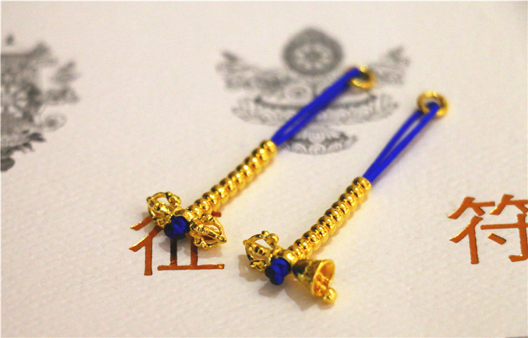 999足金24k纯金黄金中号珠串侧挂黄金配件卡子文玩DIY配件配饰