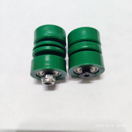 厂家直供新款转弯机导向轮28夹片绿色耐磨皮带导轮 转弯机导轮
