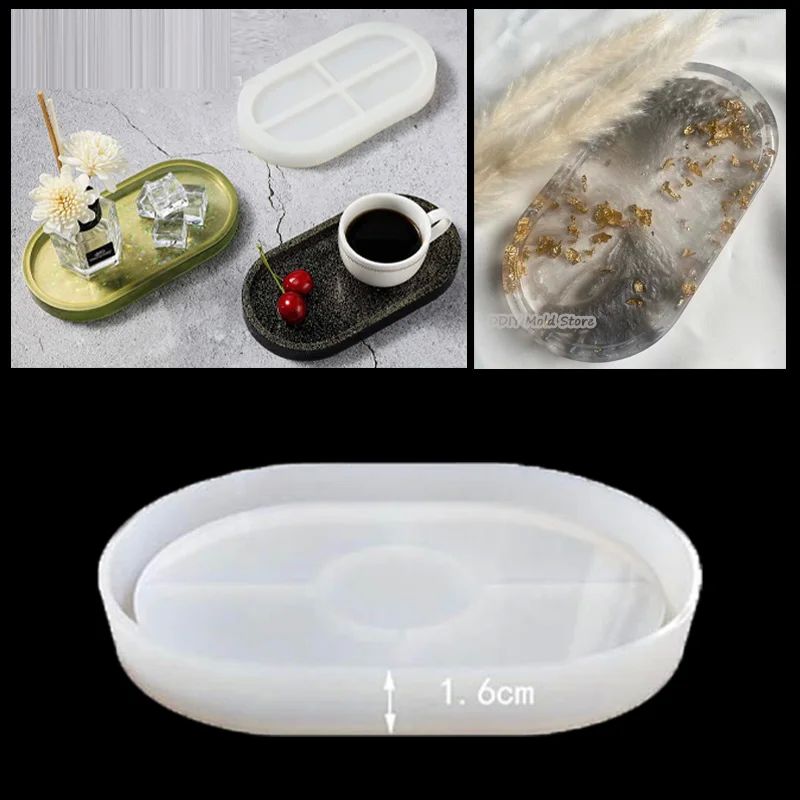 Coaster Mold DIY Tray Mold UV Resin Mold Crystal Epoxy Silic