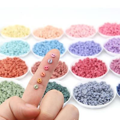 100pcs Mini Buttons 4mm Resin Doll Clothes Round Buckles But