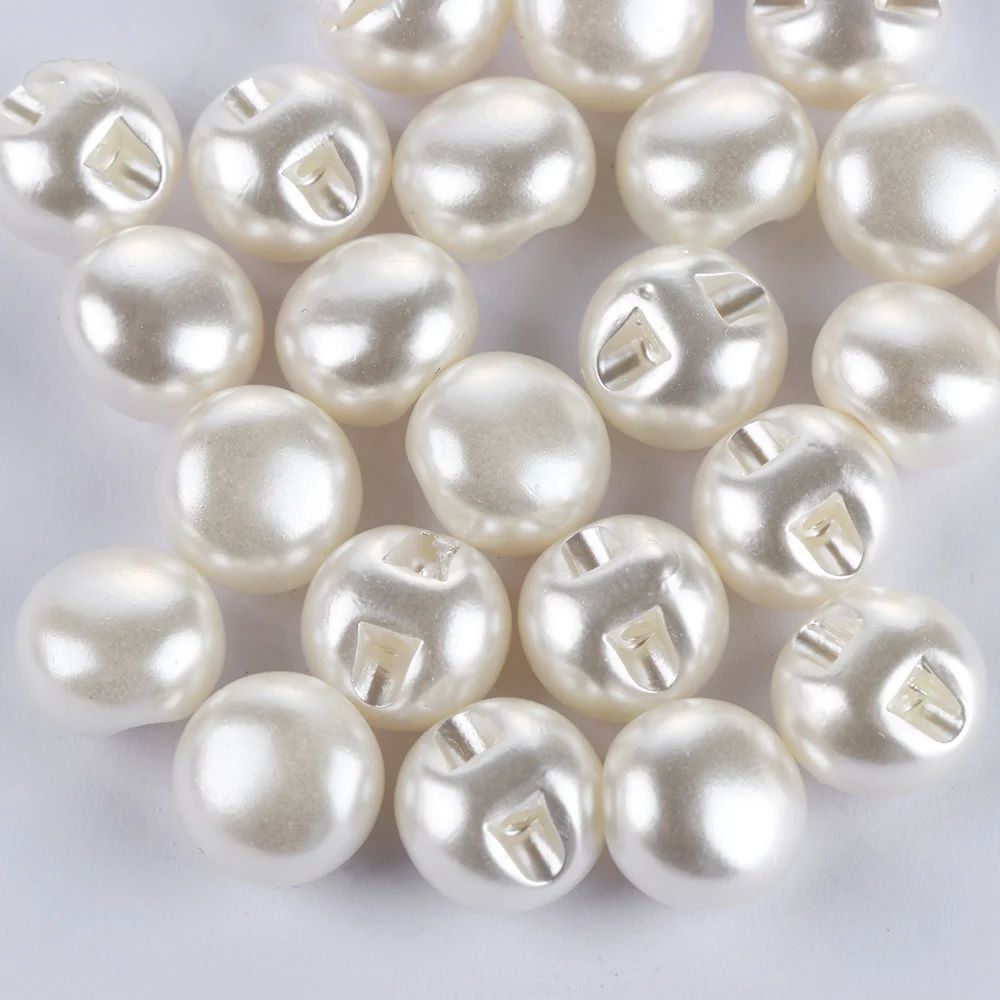 10/50Pcs Round Pearl Buttons Clothing Dress Sewing Accessori