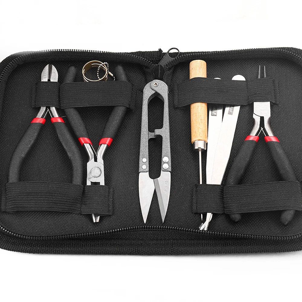 1set of tools for making jewelry tool set organizer pliers t