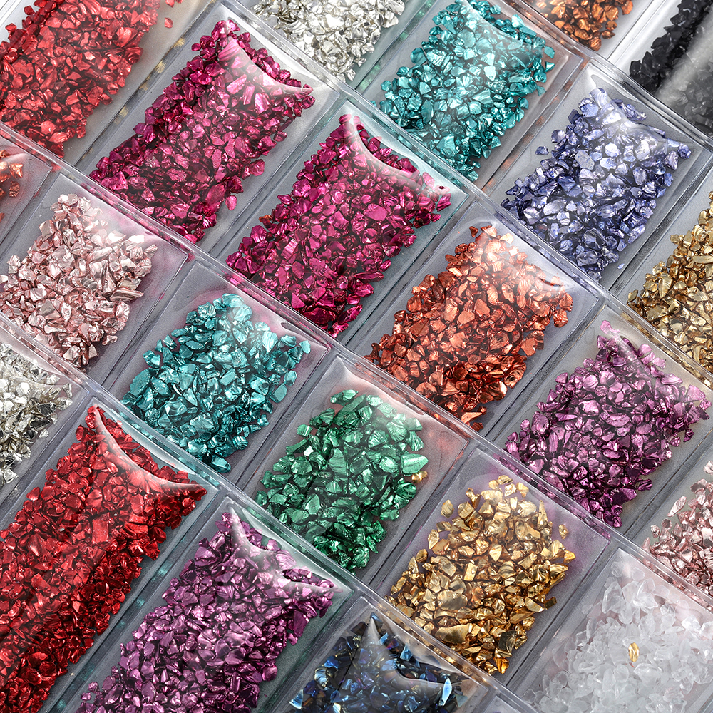 Broken Glass Stones Resin Fillings Crystal UV Epoxy Filler D