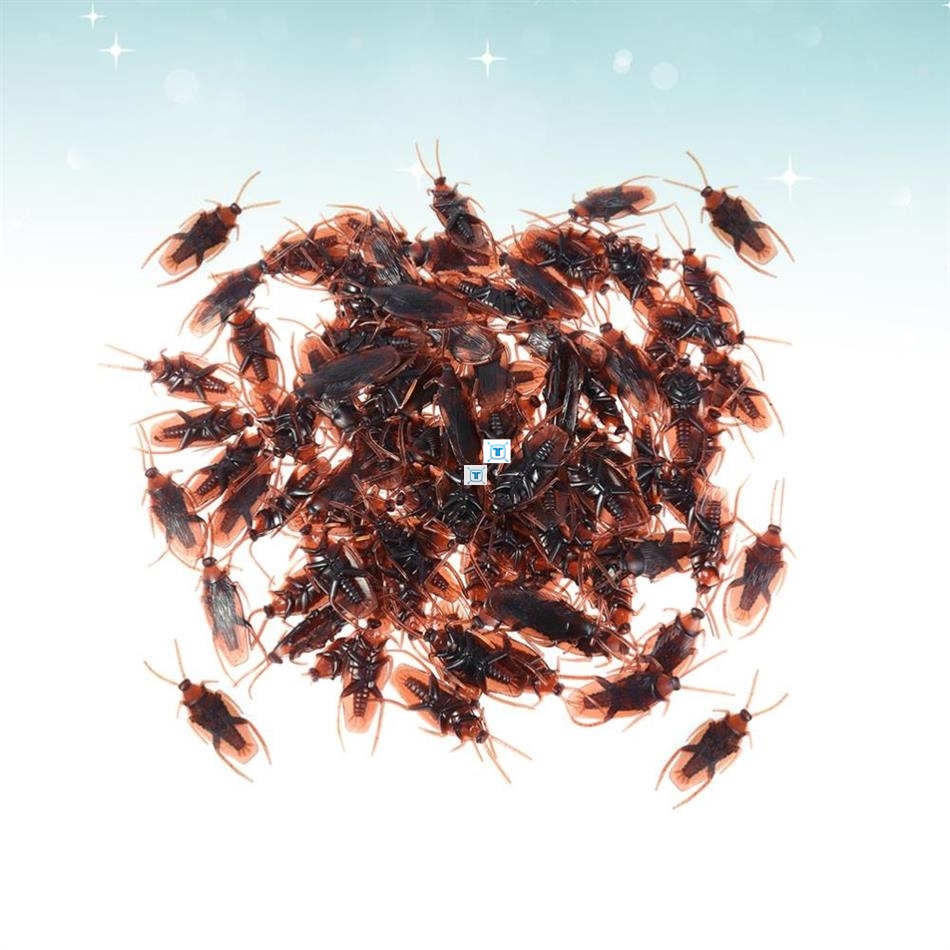 60pcs Fake Roach Simulation Cockroaches Prank Novelty Plasti