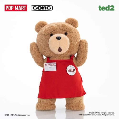 泡泡玛特ted2泰迪熊可动毛绒玩偶