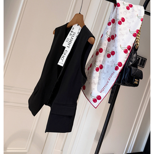 背心马夹女 老钱风柔软抗皱亚麻休闲西装 RUBBIT法式 立体剪裁马甲