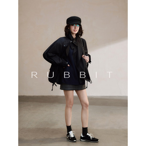 RUBBIT CHIC买手店合作款 薄款双领高级感轮廓感风衣外套 限量