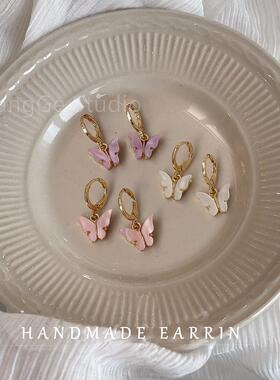 ChangGe Studio 小众ins韩版气质感淑女韵味蝴蝶清新耳饰时尚百搭