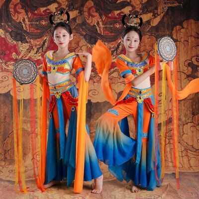 儿童敦煌飞天舞蹈服装演