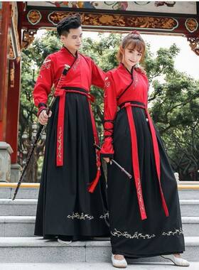 汉服男女学生中国风毕业